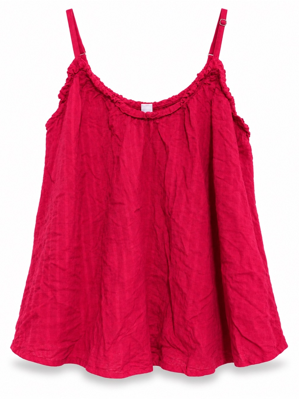 Fuchsia Ruffle Strap Sleeveless Top